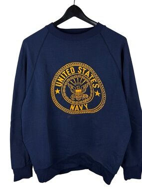 Vintage 90s Soffe United States Navy Military Pullover Sweatshirt Size L